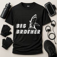 Big Brother Shark Funny Bro Cooling Performance Crew T-Shirt