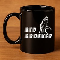 Big Brother Shark Funny Bro 11oz C Handle Ceramic Mug