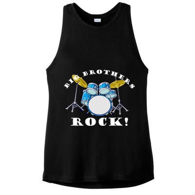 Big Brothers Rock Band Drum Set Ladies PosiCharge Tri-Blend Wicking Tank