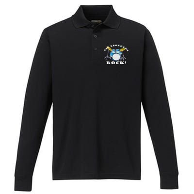 Big Brothers Rock Band Drum Set Performance Long Sleeve Polo