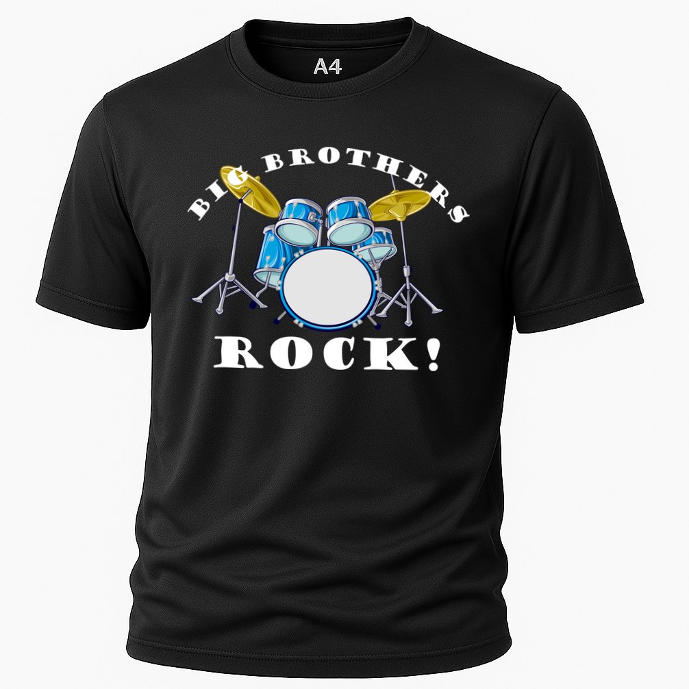 Big Brothers Rock Band Drum Set Cooling Performance Crew T-Shirt