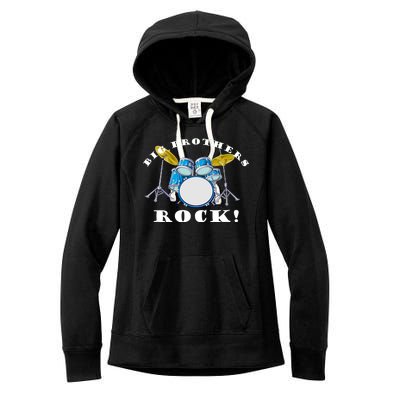 Big Brothers Rock Band Drum Set Women's Fleece Hoodie