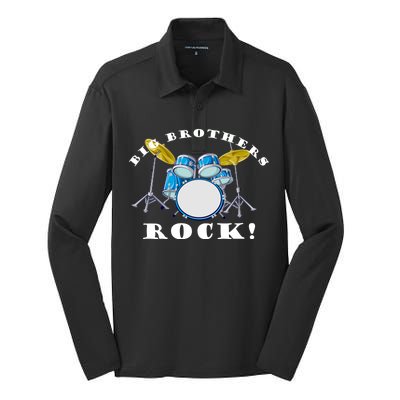 Big Brothers Rock Band Drum Set Silk Touch Performance Long Sleeve Polo