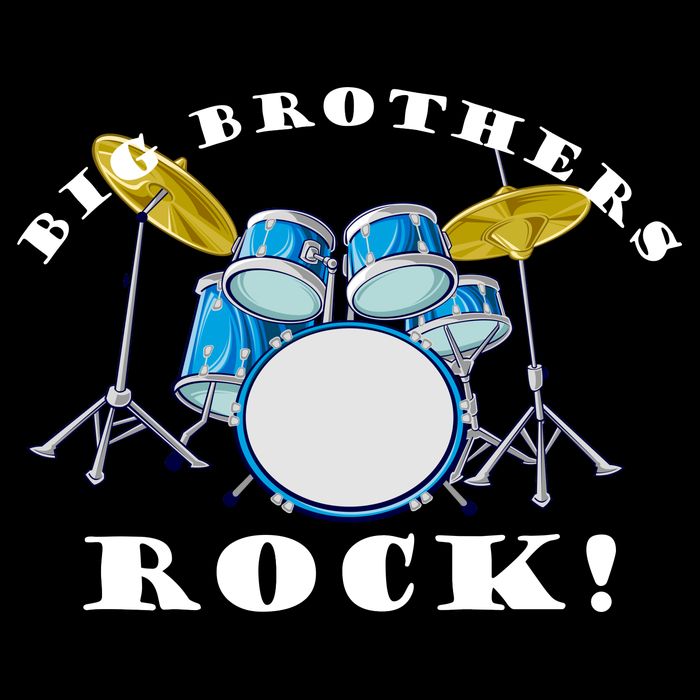 Big Brothers Rock Band Drum Set Tie-Dye T-Shirt