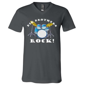 Big Brothers Rock Band Drum Set V-Neck T-Shirt