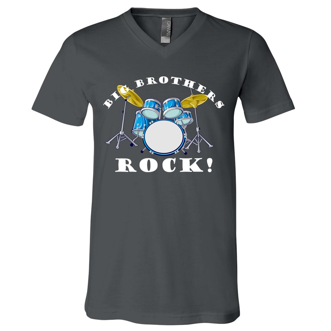 Big Brothers Rock Band Drum Set V-Neck T-Shirt