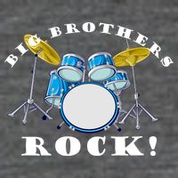 Big Brothers Rock Band Drum Set Flat Bill Trucker Hat