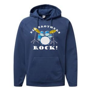 Big Brothers Rock Band Drum Set Performance Fleece Hoodie