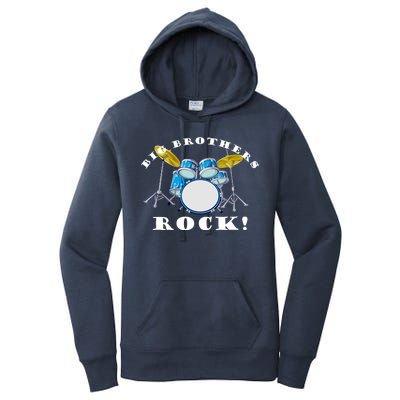 Big Brothers Rock Band Drum Set Women's Pullover Hoodie