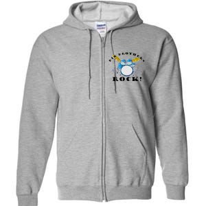 Big Brothers Rock Band Drum Set Full Zip Hoodie