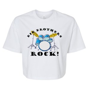 Big Brothers Rock Band Drum Set Bella+Canvas Jersey Crop Tee