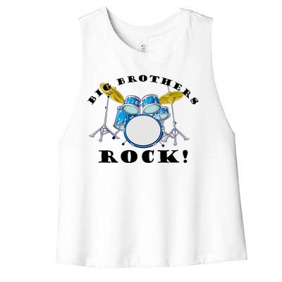 Big Brothers Rock Band Drum Set Women's Racerback Cropped Tank