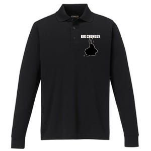 Big Chungus Funny Meme Performance Long Sleeve Polo