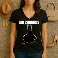Big Chungus Funny Meme Women's V-Neck T-Shirt