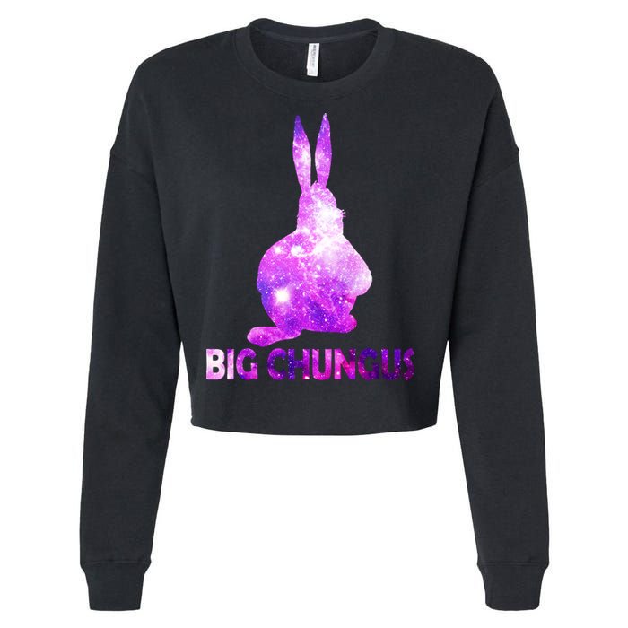 Big Chungus Galaxy Cropped Pullover Crew