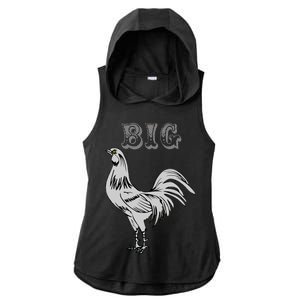 Big Cock Rooster Ladies PosiCharge Tri-Blend Wicking Draft Hoodie Tank