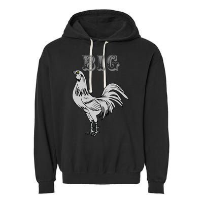 Big Cock Rooster Garment-Dyed Fleece Hoodie