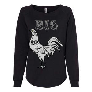 Big Cock Rooster Womens California Wash Sweatshirt