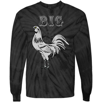 Big Cock Rooster Tie-Dye Long Sleeve Shirt