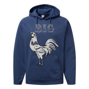 Big Cock Rooster Performance Fleece Hoodie