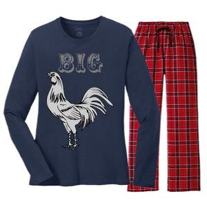 Big Cock Rooster Women's Long Sleeve Flannel Pajama Set 