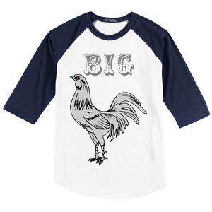 Big Cock Rooster Baseball Sleeve Shirt