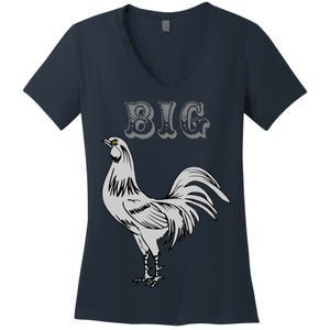 Big Cock Rooster Women's V-Neck T-Shirt