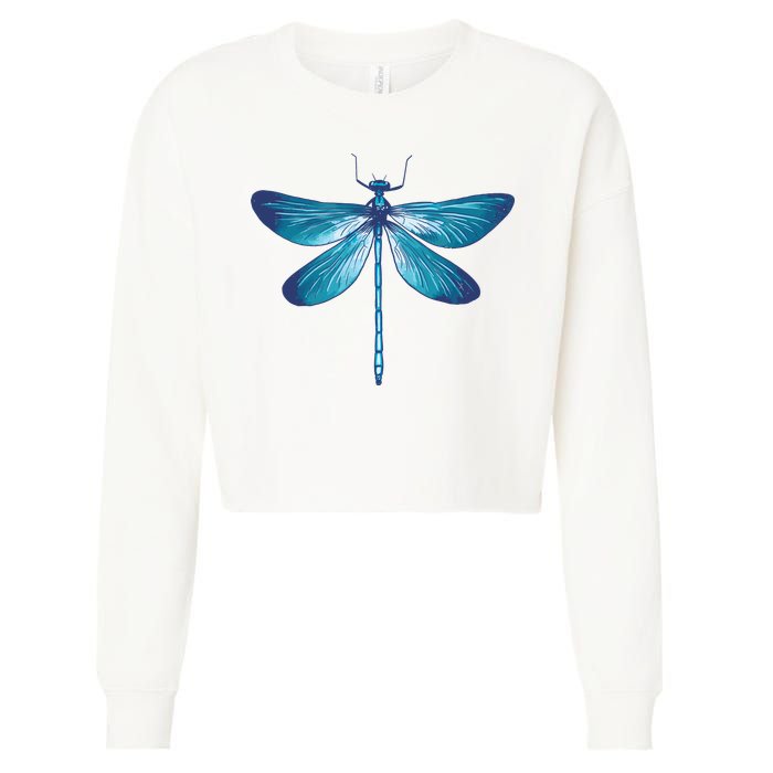 Big Dragonfly Cropped Pullover Crew