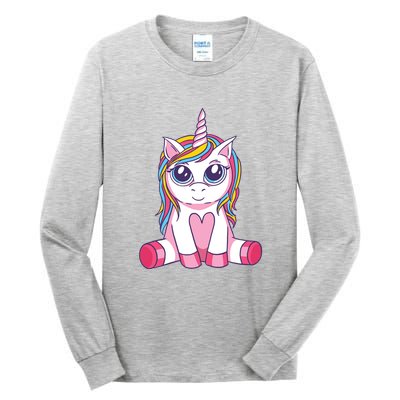Big Eyed Unicorn Tall Long Sleeve T-Shirt