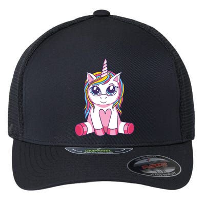 Big Eyed Unicorn Flexfit Unipanel Trucker Cap