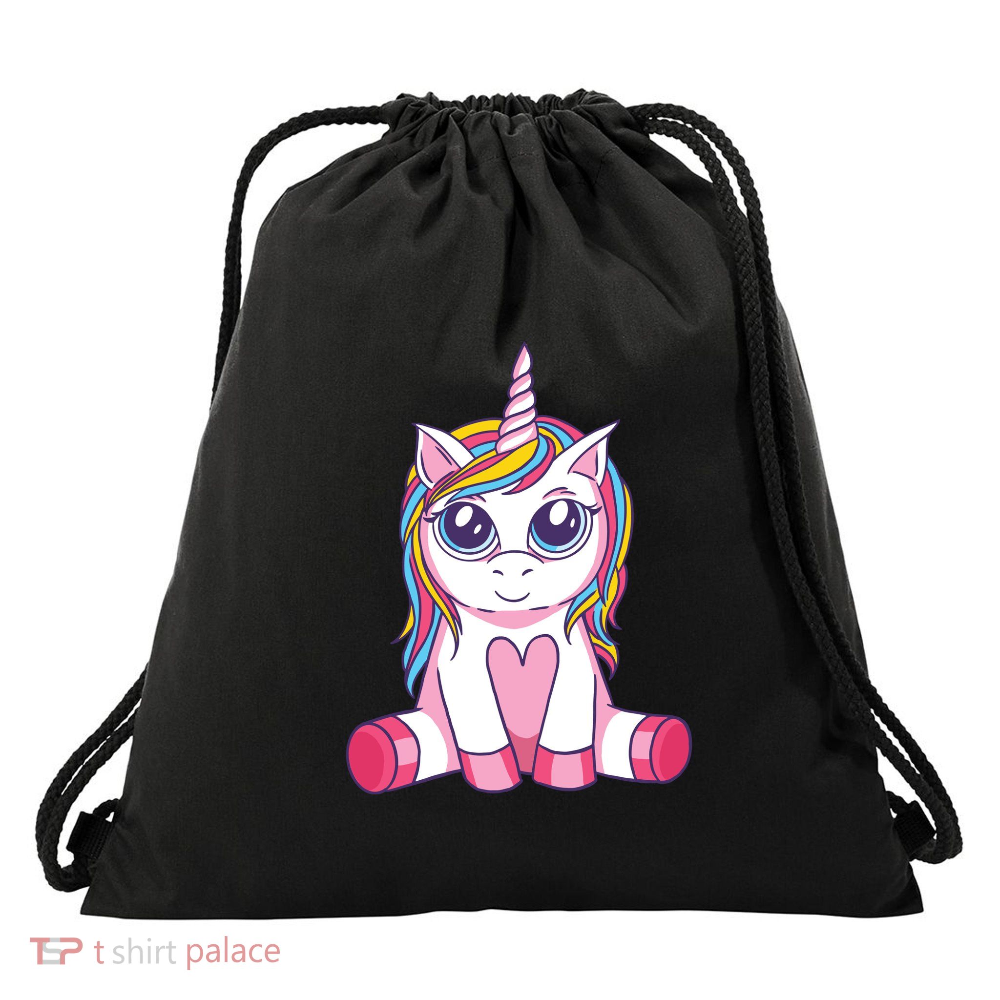 Big Eyed Unicorn Drawstring Bag