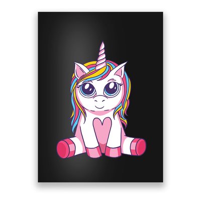 Big Eyed Unicorn Poster