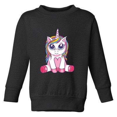 Big Eyed Unicorn Toddler Sweatshirt