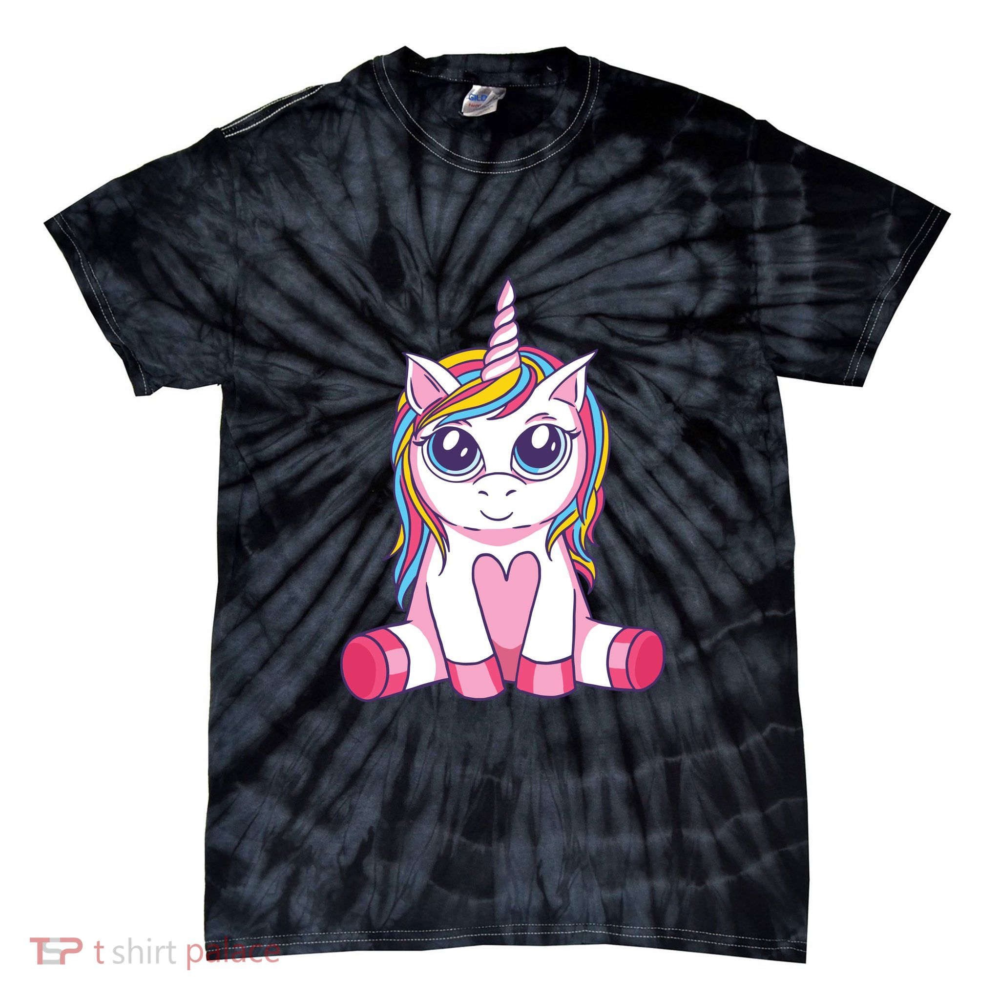 Big Eyed Unicorn Tie-Dye T-Shirt