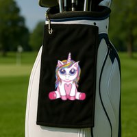 Big Eyed Unicorn Golf Towel