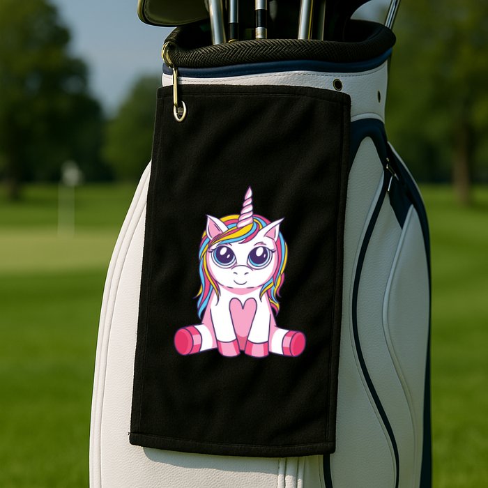 Big Eyed Unicorn Golf Towel