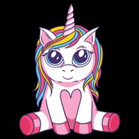 Big Eyed Unicorn Zip Tote Bag