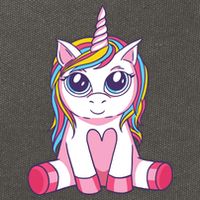 Big Eyed Unicorn Cotton Canvas Backpack