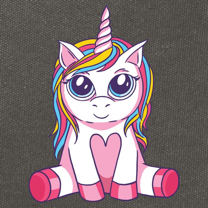 Big Eyed Unicorn Cotton Canvas Backpack