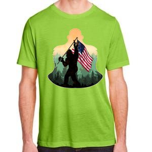 Big Foot American Flag Adult ChromaSoft Performance T-Shirt