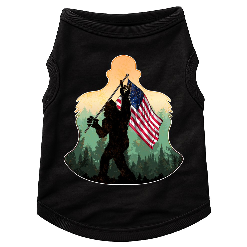 Big Foot American Flag Doggie Tank
