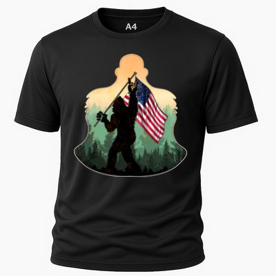 Big Foot American Flag Performance Shirt