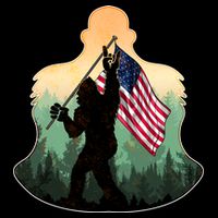 Big Foot American Flag Cooling Performance Crew T-Shirt