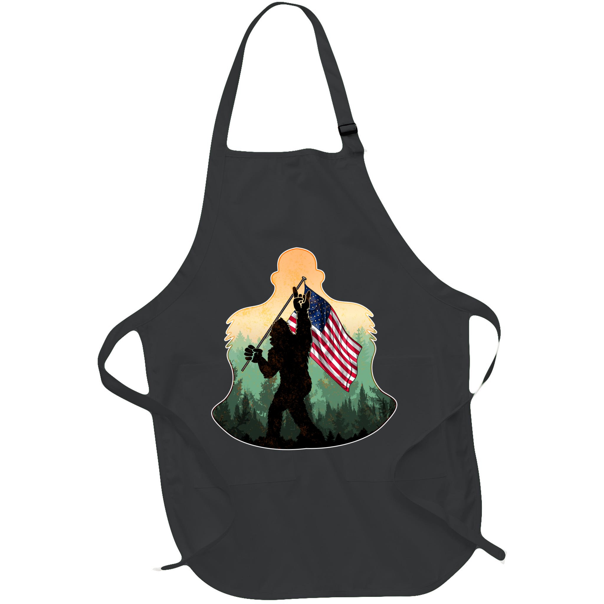 Big Foot American Flag Apron