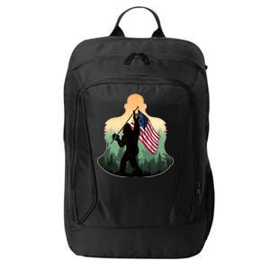 Big Foot American Flag City Backpack