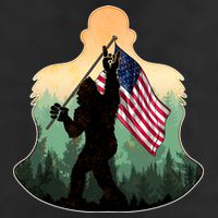 Big Foot American Flag Adult Drive Performance Visor