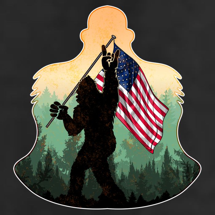 Big Foot American Flag Adult Drive Performance Visor