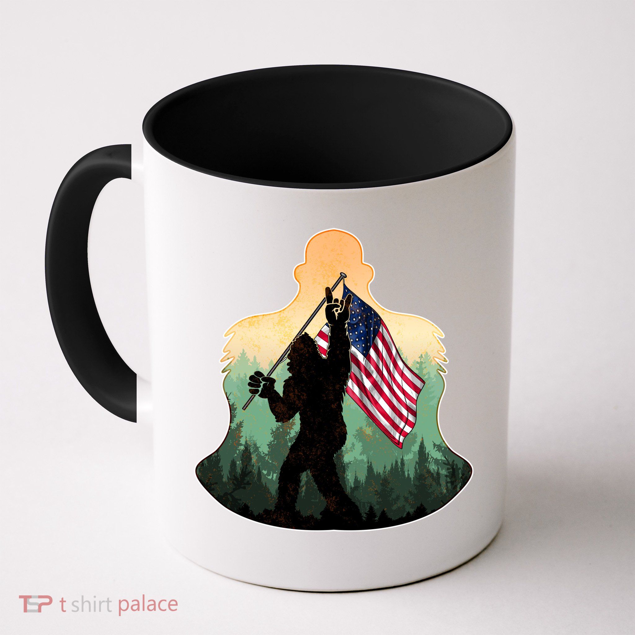 Big Foot American Flag Mug