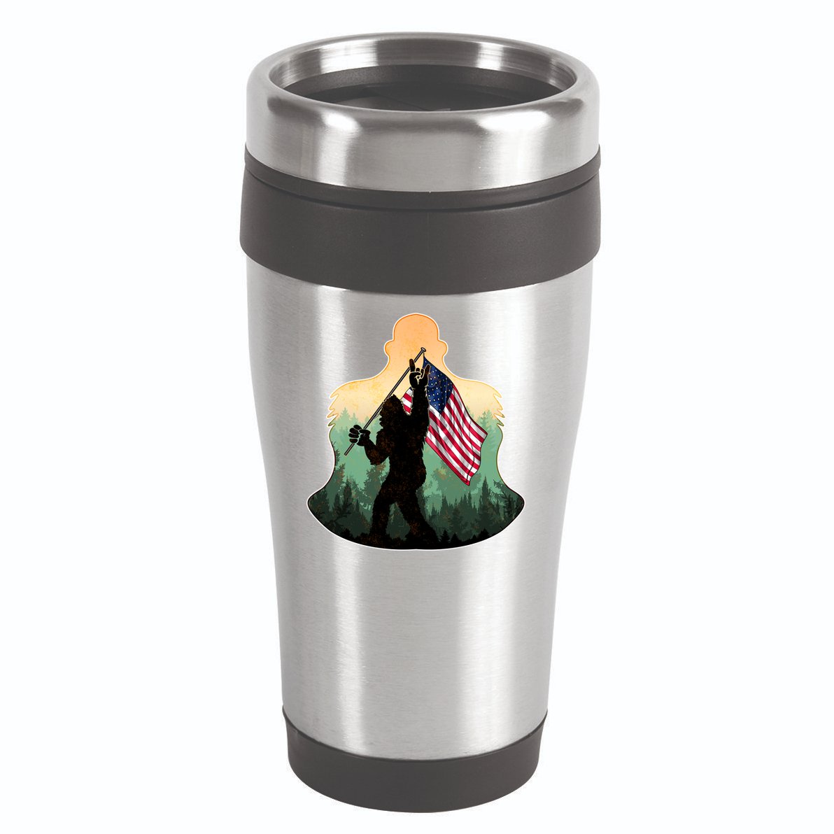 Big Foot American Flag 16oz Travel Tumbler