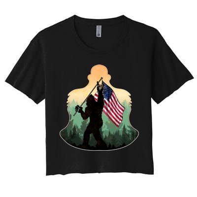 Big Foot American Flag Crop Top